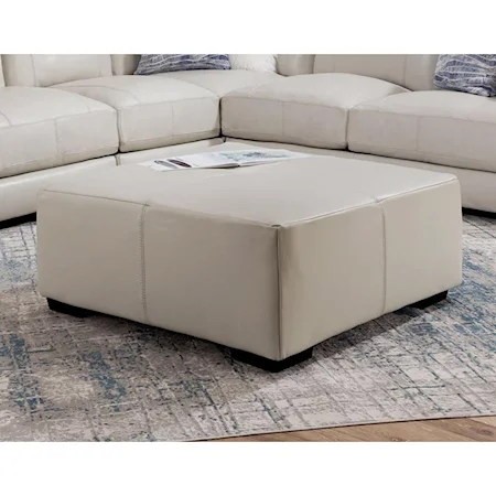 Square Ottoman with Tufting